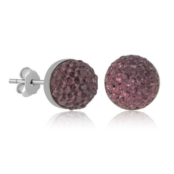 BlackCraft 925 Ayar Gümüş Kristal Çivili Kadın Küpe (BC-9C7889) ürün görseli 1