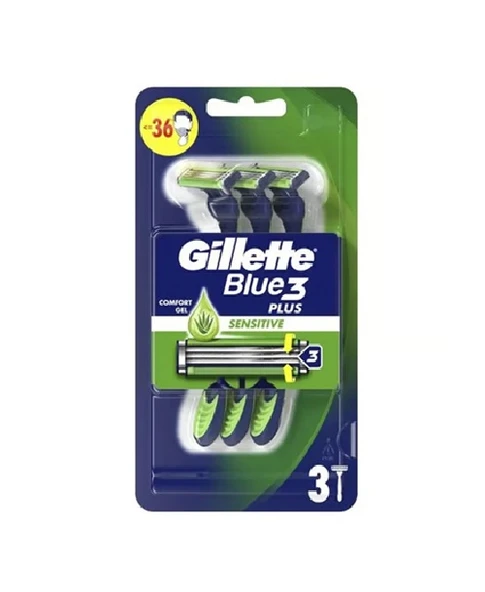 Gillette Blue3 Sensıtıve Kullan At Traş Bıçağı 3 Lü - 1