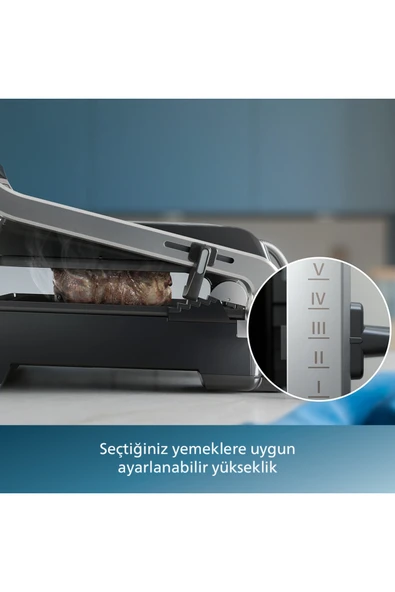 Philips 5000 Serisi Contact Grill HD6301/90 2200 W Tost Makinesi - Resim 4