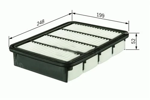 HAVA FİLTRESİ FORD RANGER 2.5D 2.5TD 99-06 -MAZDA PICKUP 99-06 MITSUBISHI C25128 SA455PL XM3J9601AA-WL8113Z40T-MR266849 ürün görseli