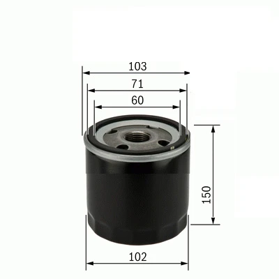 YAĞ FİLTRESİ HYUNDAI HD35 4000CC H100 KAMYONET YM-MITSUBISHI CANTER TURBO-PRESTIGE WP1045 x ME215002 ürün görseli