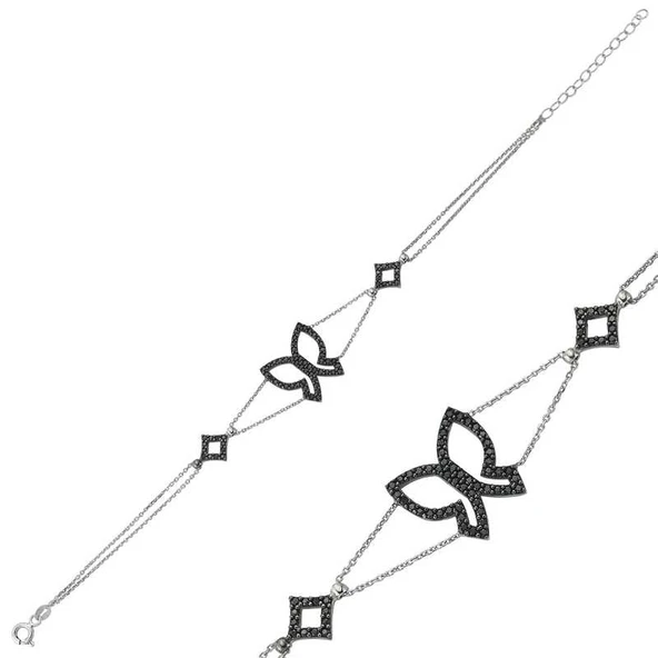 BlackCraft 925 Ayar Gümüş Kelebek Bileklik (BC-9C4210)