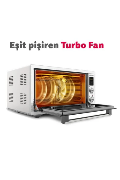 Simfer 4244 42 lt Beyaz Midi Fırın Teşhir - 6