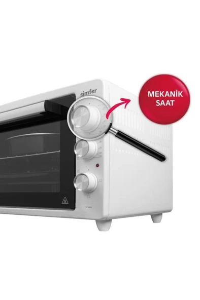 Simfer 4244 42 lt Beyaz Midi Fırın Teşhir - 4