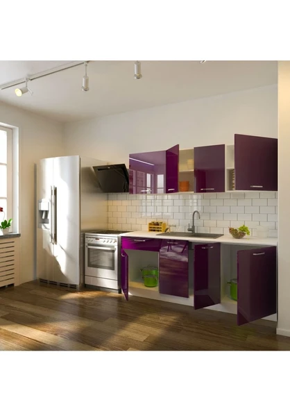 T Designo Rana Hazır Mutfak Dolabı 200 Cm Tezgah Dahil - 3