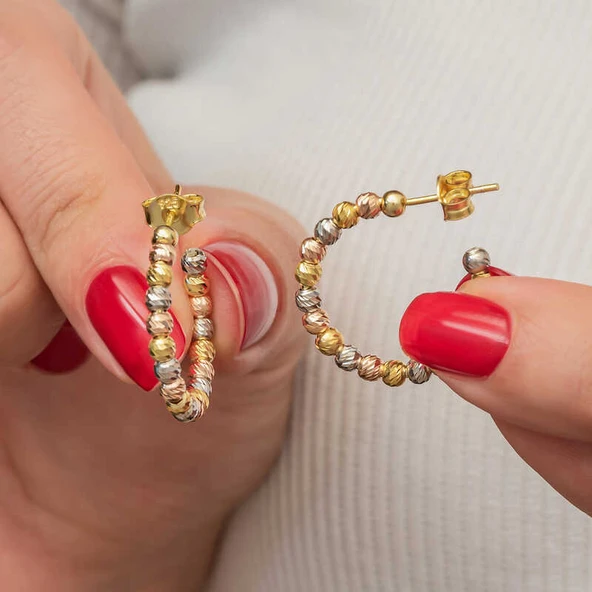 BlackCraft Gümüş Dorika Kadın Küpe (BC-5C4477) ürün görseli 1