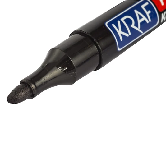 Kraf Permanent Markör Yuvarlak Uc 220 Siyah (Koli Kalemi) 12’li - 2