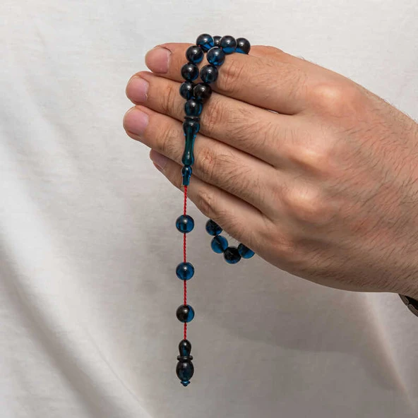 BlackCraft Yuvarlak Sıkma Kehribar Tesbih (BC-E265AB) - 3