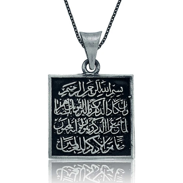 BlackCraft 925 Ayar Gümüş Nazar Duası Kadın Gümüş Kolye (BC-AE40A7) ürün görseli 1