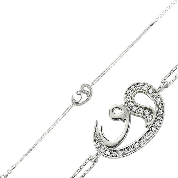 BlackCraft 925 Ayar Gümüş İki Vav Bileklik (BC-B957DC) ürün görseli 1