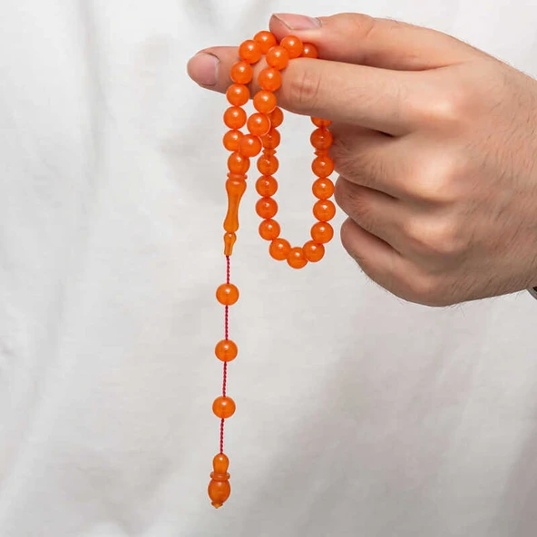 BlackCraft Yuvarlak Sıkma Kehribar Tesbih (BC-E265AB) - 2