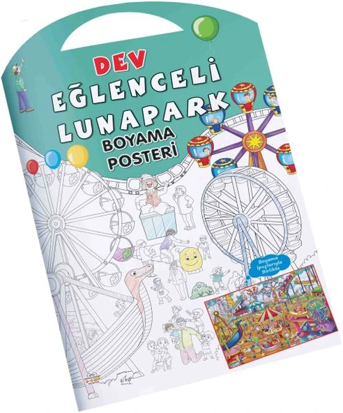 Eğlenceli Lunapark Dev Boyama Posteri ürün görseli