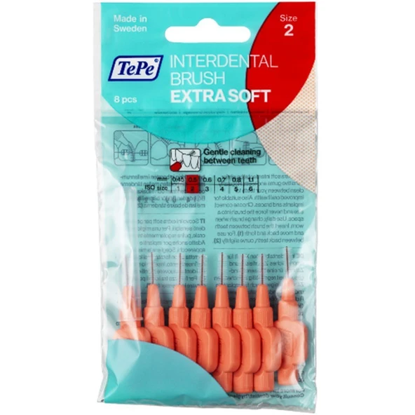 Tepe Interdental Brush Arayüz Fırçası Extra Soft Kırmızı 0.5 mm 8 li ürün görseli