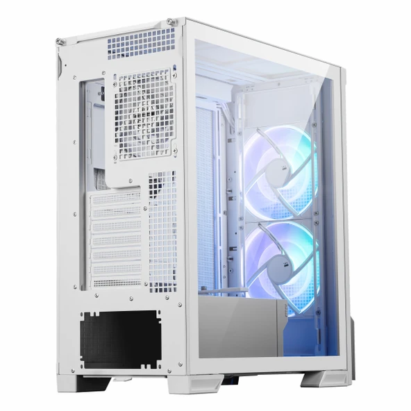 MSI MPG Velox 300R Airflow PZ USB 3.2 ARGB eATX Mid Tower Beyaz Kasa - Resim 8