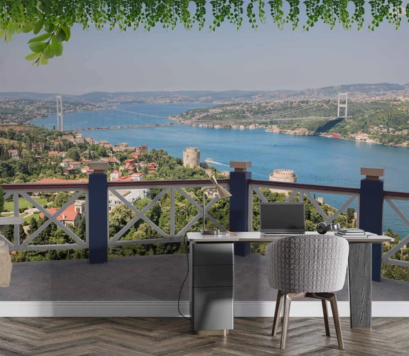 İstanbul Boğaz Köprüsü Manzaralı Duvar Kağıdı - Resim 5