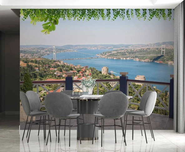 İstanbul Boğaz Köprüsü Manzaralı Duvar Kağıdı - Resim 6