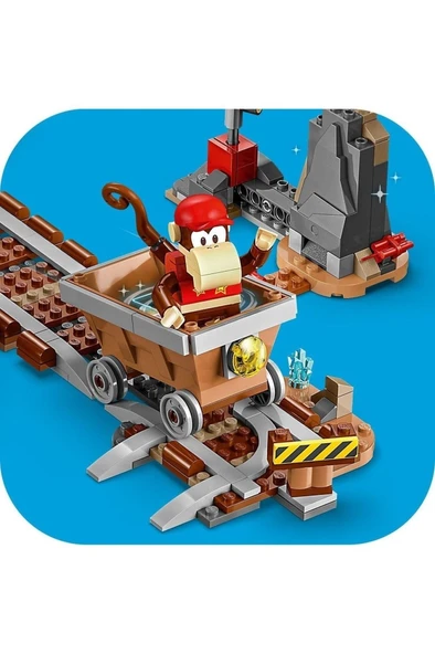 LEGO Super Mario Diddy Kong'un Maden Arabası Ek Macera Seti 71425 - Oyuncak Yapım Seti(1157 Parça) - Resim 7