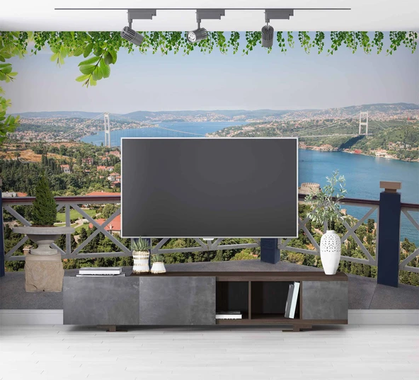 İstanbul Boğaz Köprüsü Manzaralı Duvar Kağıdı - Resim 3