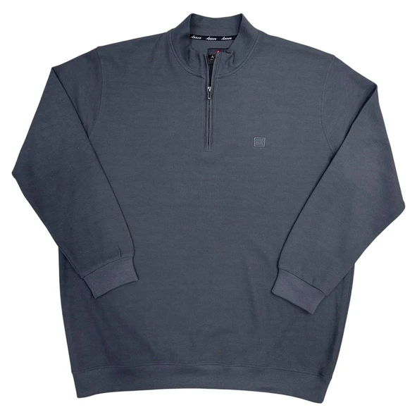 Büyük Beden Erkek Fermuarlı Sweatshirt Ekstra Battal