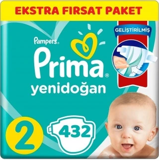 Prima Aktif Bebek Bezi 2 Numara 432 Adet ürün görseli