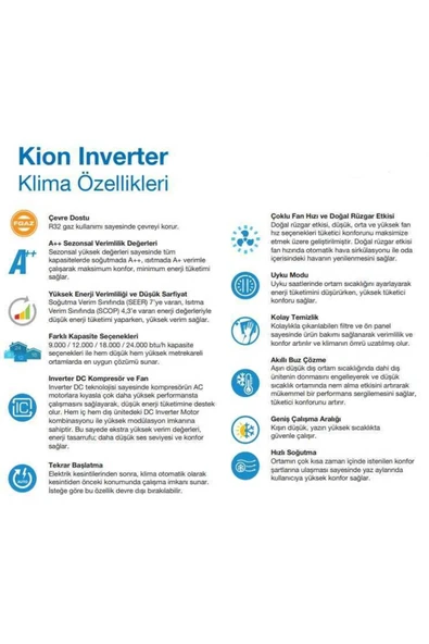 Demirdöküm Kion R32 9.000 Btu A++ Inverter Klima (Montaj Dahil) - 5