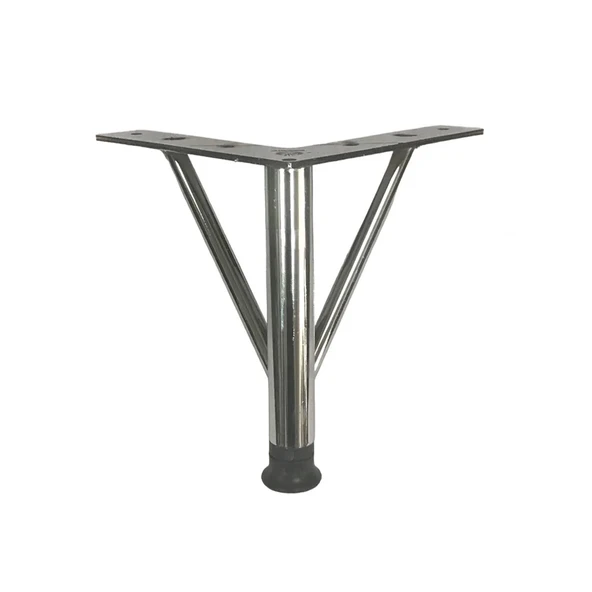 4 Adet Firkete Ayak Metal 25 cm Krom Mobilya Koltuk Ayağı - 3