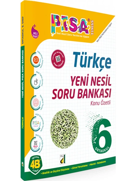 Damla Yayınevi Pisa Türkçe Yeni Nesil Soru Bankası - 6. Sınıf ürün görseli