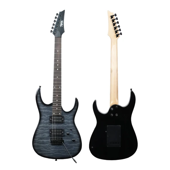 Midex Crade-50AMP Grey Rosewood Super Strat Kasa HH Yüksek Kaliteli 50W Amfili Elektro Gitar Seti - Resim 3