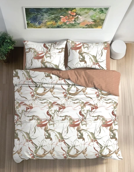 FİXBOX ÇİFT KİŞİLİK RANFORCE NEVRESİM TAKIMI VİBRA TARÇIN - Resim 2