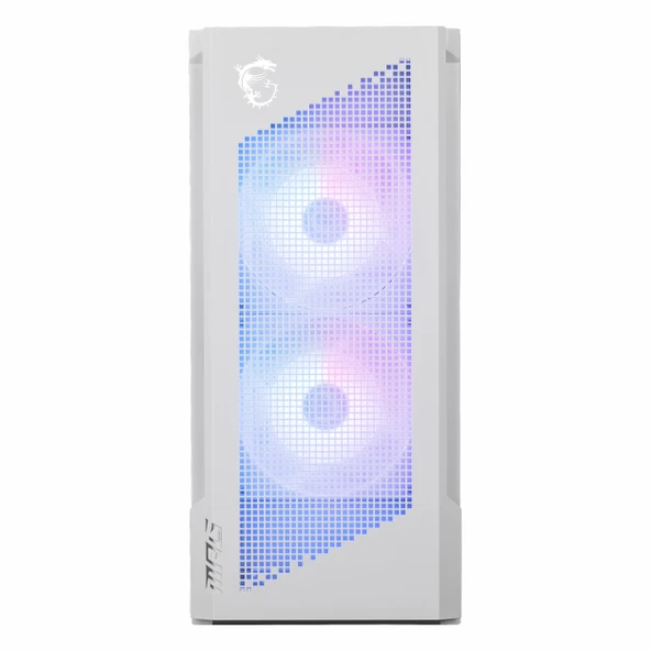 MSI MPG Velox 300R Airflow PZ USB 3.2 ARGB eATX Mid Tower Beyaz Kasa - Resim 2