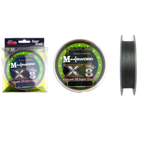 Sea Horse M-Sword x8 0,12 Mm 300 Mt Gri ürün görseli 1