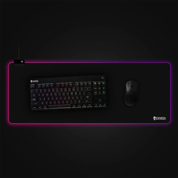EXVEGA RGB Gaming Mousepad 80×30 - Resim 2