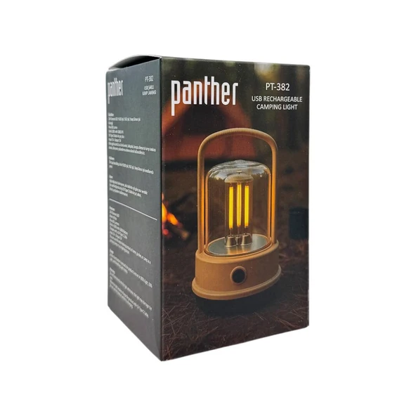 Panther 600 Lümen USB Şarjlı Solar Kamp Lambası PT-382 - 5