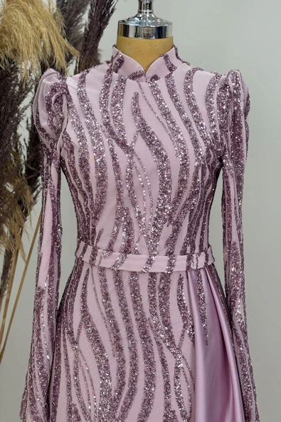 Eslina Tesettür Abiye Pudra - Resim 2