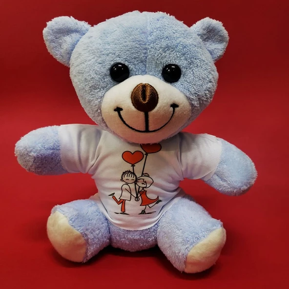 Mutlu Sevgililer Temalı Tişörtlü Ayıcık ürün görseli