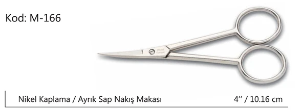 Rose Europe Ayrık Saplı Nakış Makası Süper Kalite No:4 10,16 CM ürün görseli