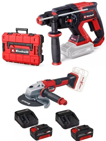Einhell TP-HD 18/22 D li BL Matkap Axxio 18/150 Avuç Taşlama 2x4.0ah Akülü Kömürsüz Set ürün görseli