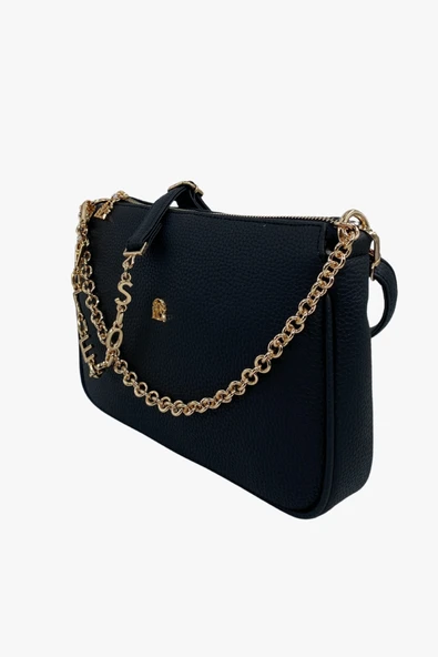 Bayan Çarpraz Askılı Çanta 67-7137  Siyah - Resim 3