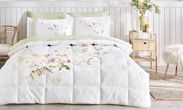 Özdilek Çift Kişilik Ranforce Uyku Seti Fujer Yeşil - Resim 2