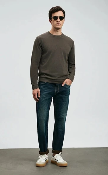 Lufian 112200227 Chrıs Spor Jean Erkek Pantolon Slim Fit Erkek Kot Pantolon - Resim 5