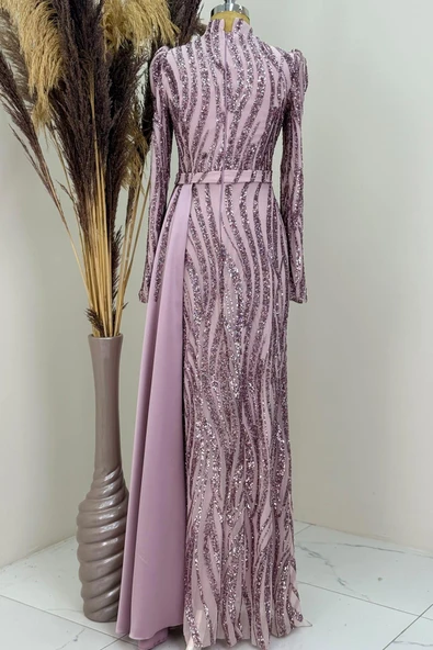 Eslina Tesettür Abiye Pudra - Resim 3