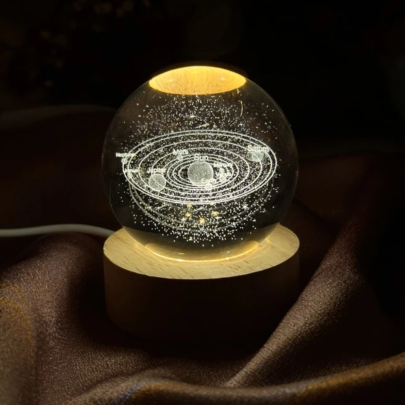 Güneş Sistemi Işıklı Cam Küre Cap 6 Cm Kod 51 ürün görseli
