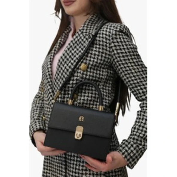 Bayan Çarpraz Askılı Çanta 67-7134 Siyah - Resim 2