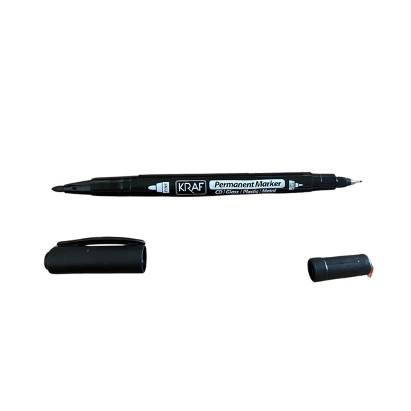 Kraf Asetat Kalemi Twin Çift Uçlu 250G Siyah 12’li