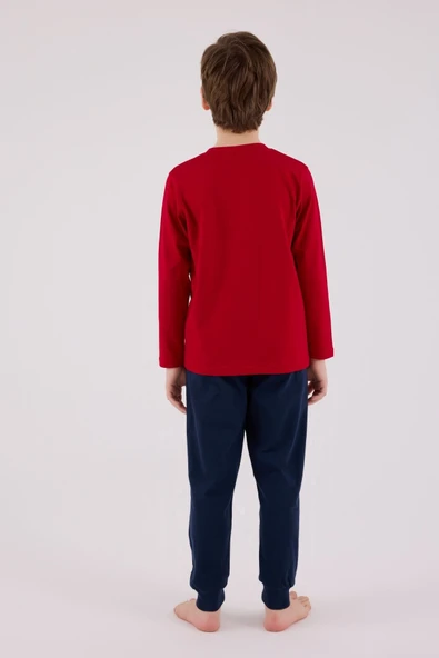 U.S. Polo Assn Uzun Kol Pijama Takım US2233-4 Kırmızı - 4
