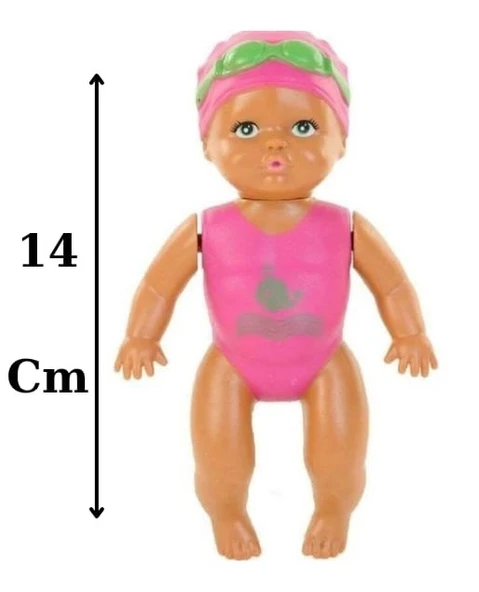 Kurmalı Yüzen Bebek Denizde Havuzda Banyoda Su Kovasında Kendisi Yüzen Bebek Kurmalı 14 Cm - 2