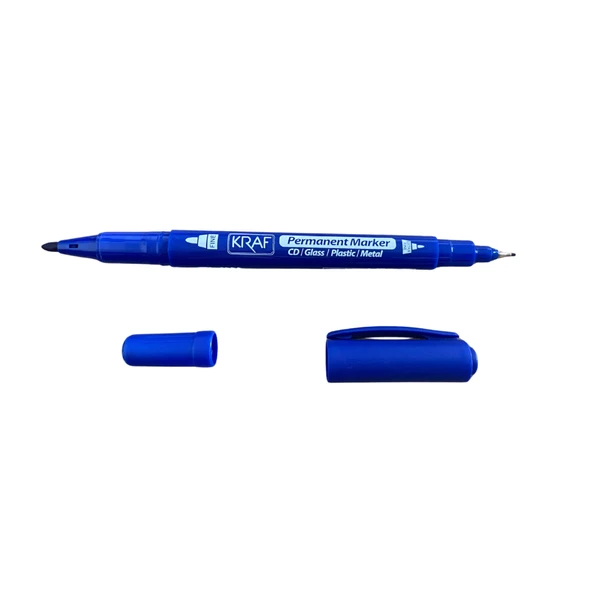 Kraf Asetat Kalemi Twin Çift Uçlu 250G Mavi 12’li