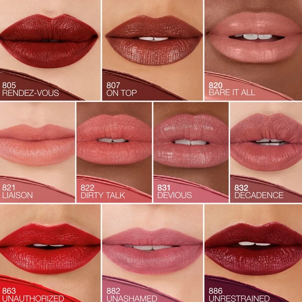 NARS Explicit Lipstick - Saten Bitişli Uzun Süre Kalıcı Ruj - Unauthorized - Resim 2