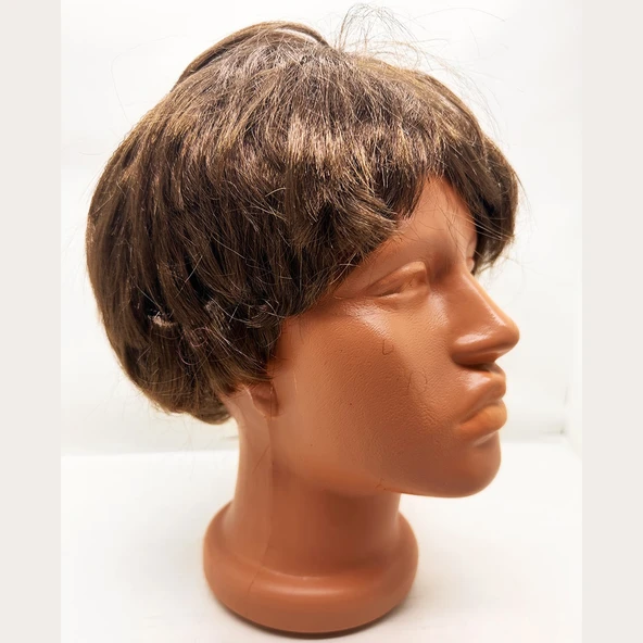 Kahve Renk Kısa Kesim İçi Astarlı Erkek Peruğu ürün görseli