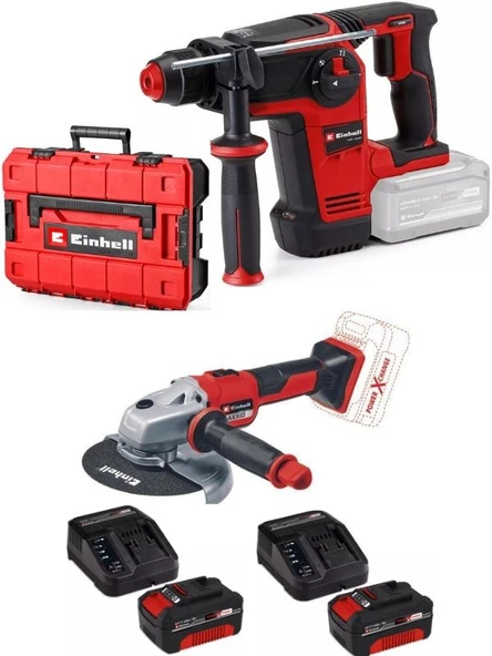 Einhell  TP-HD 18/26 Li BL Akülü Pnömatik Matkap Axxio 18/150 Avuç Taşlama 2x4.0ah Akülü Kömürsüz Set ürün görseli